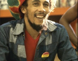 Bob Marley seen in 1979 in Hollywood Tower Records, California, US