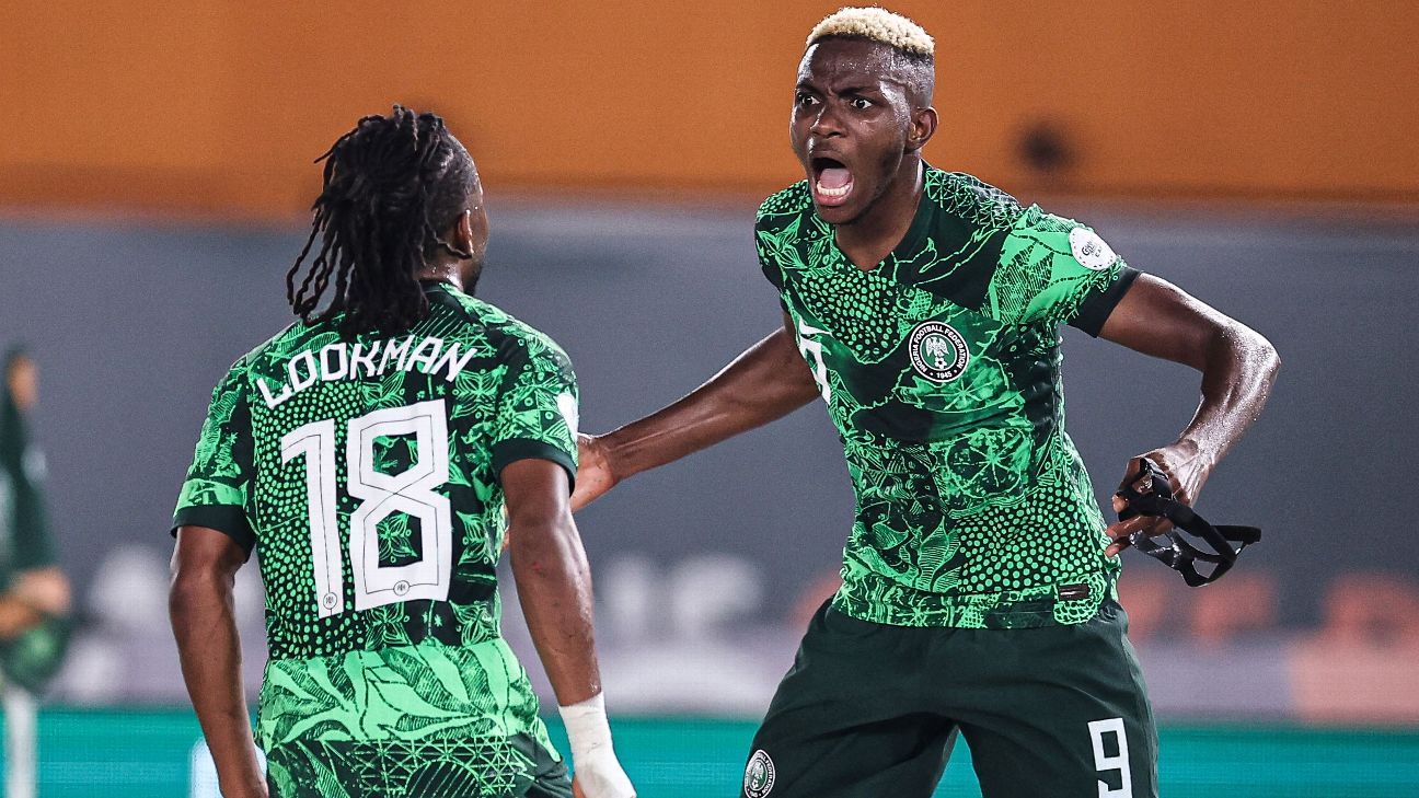 Nigeria's forwards have done their part in helping on defence during this AFCON, says William Troost-Ekong. FRANCK FIFE/AFP via Getty Images