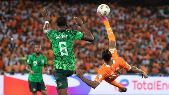 Ivory Coast's Sebastien Haller didn't score with this bicycle kick, but if he had, it would have been par for the course at this AFCON, which was full of surprises and stunning moments. Visionhaus/Getty Images